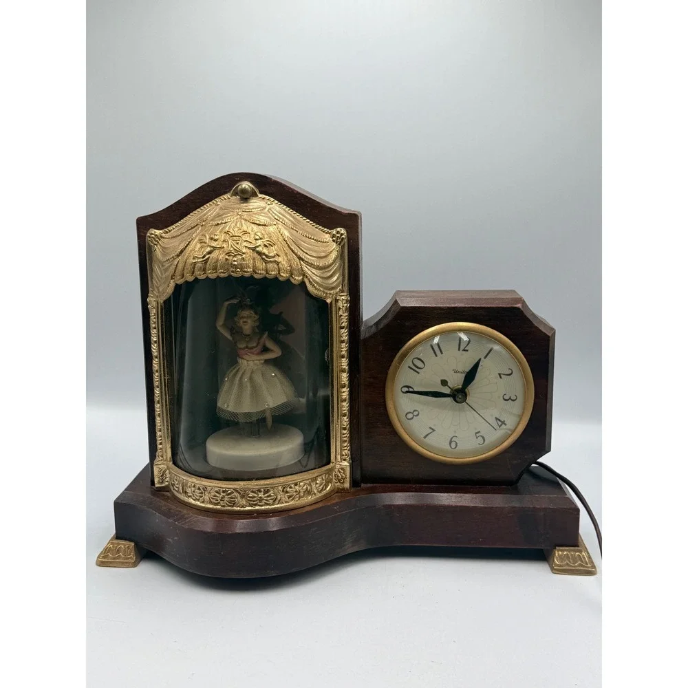 Vintage United Clock Corp Model 870 Ballerina Animated Musical Electric Clock